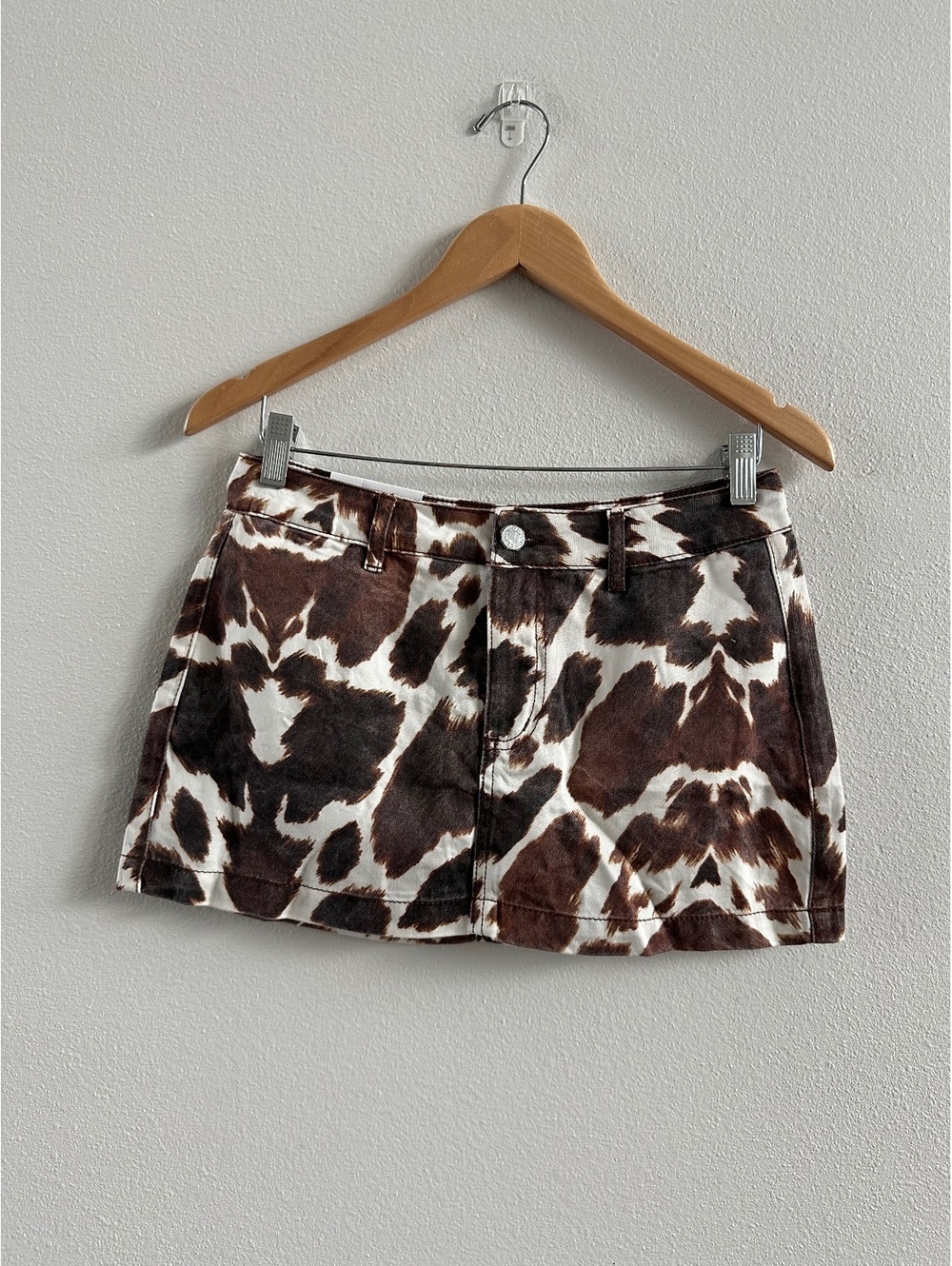 WeWoreWhat cowhide print low rise skort co-ord in multi